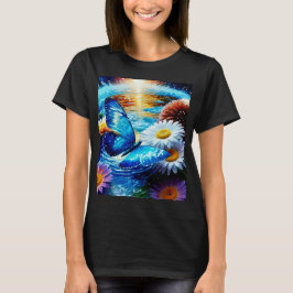 Camiseta Borboleta Azul e Visitas