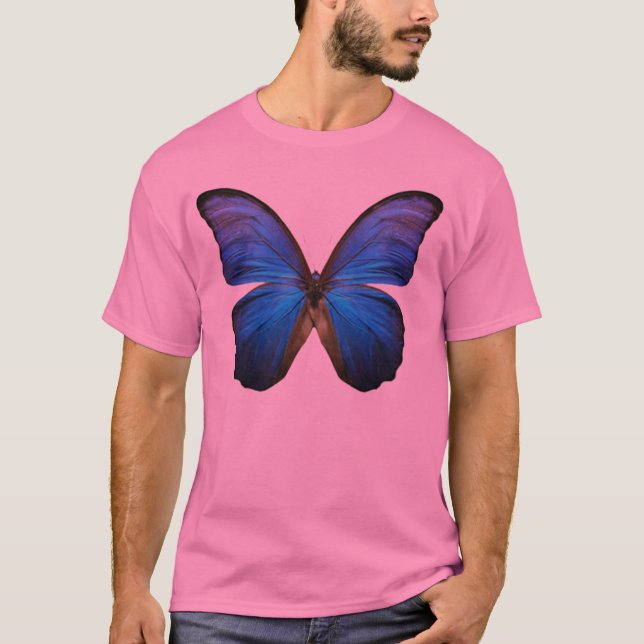 Camiseta Borboleta azul lindo de Morpho (Frente)