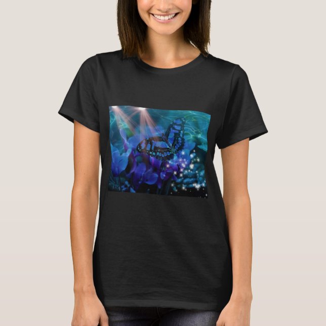 Camiseta Borboleta Azul Mágica (Frente)