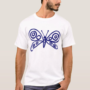 Camiseta Borboleta - Azul Naval Profundo