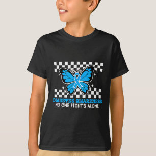 Camiseta Borboleta Azul Para Sensibilização À Diabetes Supo