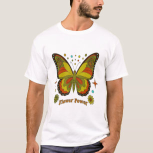 Camiseta Borboleta Botânica Retro – Textura Manual de Whisp
