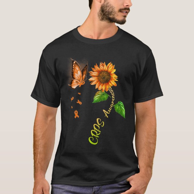 Camiseta Borboleta Cãibras de Girassol Consciência 1 (Frente)