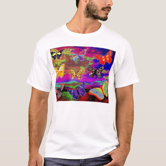 Camiseta Borboleta-Camisa de Psychedellic (Frente)