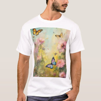 Camiseta Borboleta: Camisa-T Harmonia da Natureza