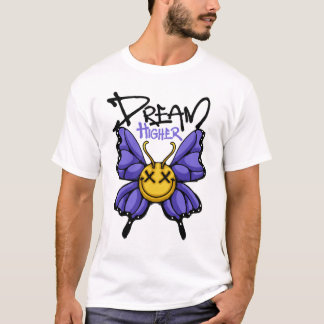 Camiseta Borboleta Caprichosa Com Sorriso Streetwear