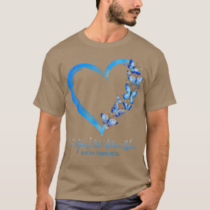 Camiseta Borboleta Cardíaca Em Abril Vestimos Autismo Azul
