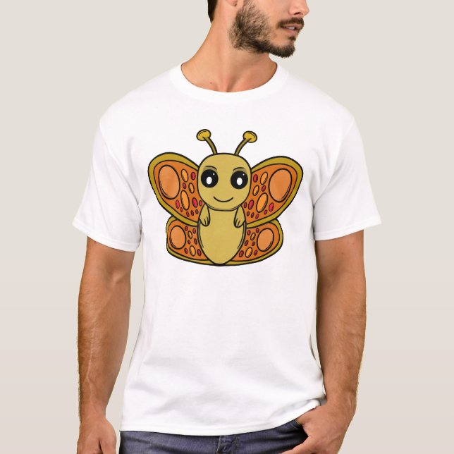 Camiseta Borboleta Chibi Ensolarada (Frente)