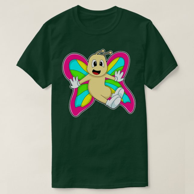 Camiseta Borboleta colorida (Frente do Design)