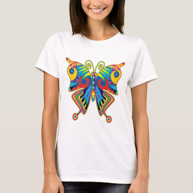 Camiseta Borboleta colorida (Frente)