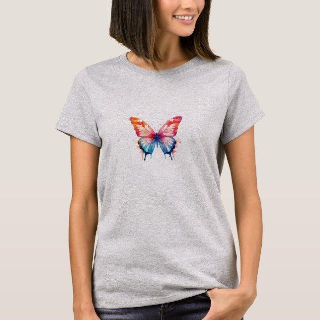 Camiseta Borboleta Colorida (Frente)