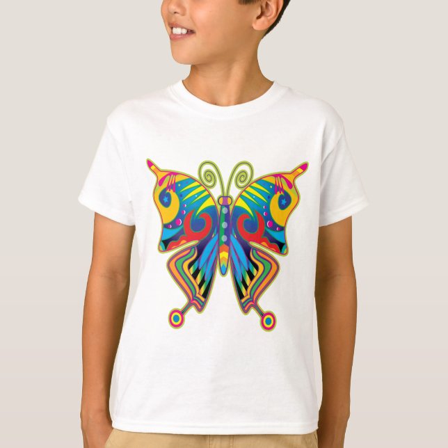 Camiseta Borboleta colorida (Frente)
