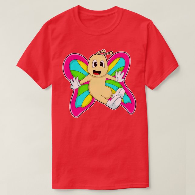 Camiseta Borboleta colorida (Frente do Design)