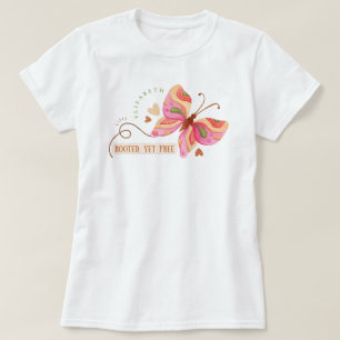 Camiseta Borboleta colorida em aquarela motivacional boho