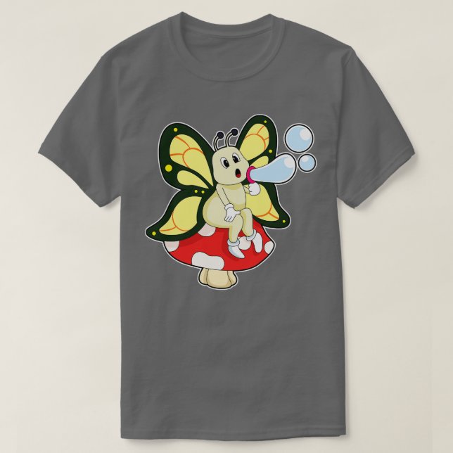 Camiseta Borboleta Com Bolhas De Sabão (Frente do Design)