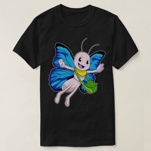 Camiseta Borboleta com bolsa (Frente do Design)