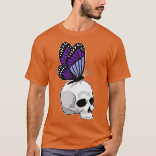 Camiseta Borboleta com crânio