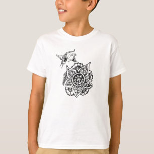 Camiseta Borboleta com Flor(Henna)
