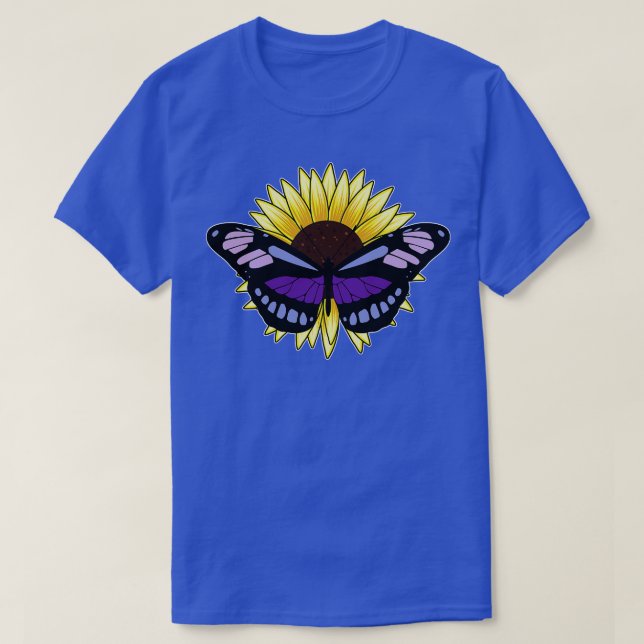 Camiseta Borboleta com girassol (Frente do Design)