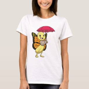 Camiseta Borboleta com guarda-chuva