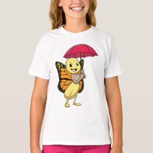 Camiseta Borboleta com guarda-chuva