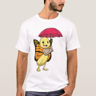 Camiseta Borboleta com guarda-chuva