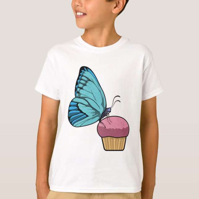 Camiseta Borboleta com Muffin (Frente)