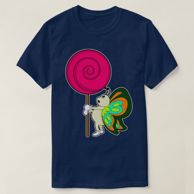 Camiseta Borboleta com pirulito (Frente do Design)
