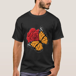 Camiseta Borboleta com Rosa