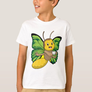 Camiseta Borboleta com Taça de Café