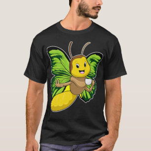 Camiseta Borboleta com Taça de Café