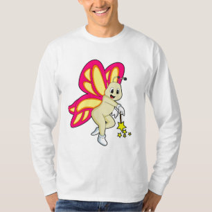 Camiseta Borboleta como Mágica com varinha mágica