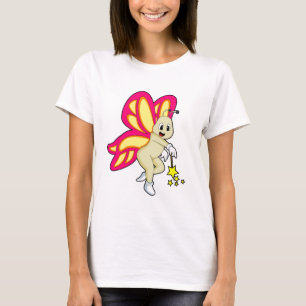 Camiseta Borboleta como Mágica com varinha mágica