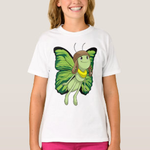 Camiseta Borboleta como piloto com chapéu piloto