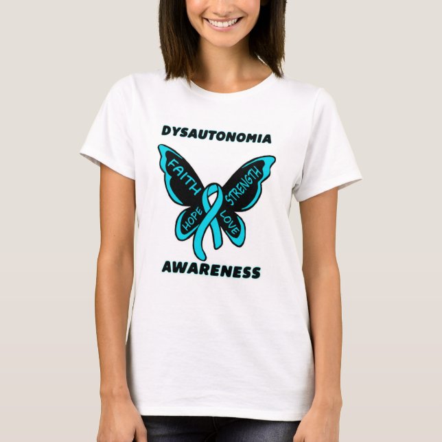Camiseta Borboleta/consciência… Dysautonomia (Frente)
