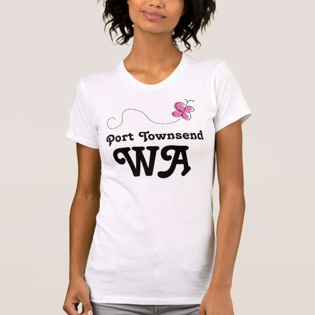 Camiseta Borboleta cor-de-rosa de Townsend Washington do (Frente)