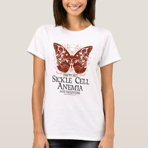 Camiseta Borboleta da anemia da célula falciforme