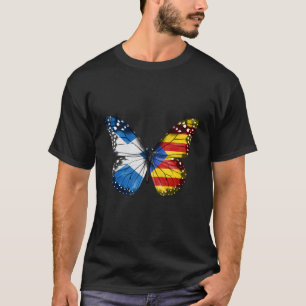 Camiseta Borboleta da Bandeira Catalã Escocesa