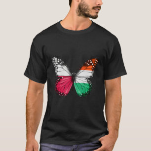 Camiseta Borboleta da Bandeira Húngara Polonesa