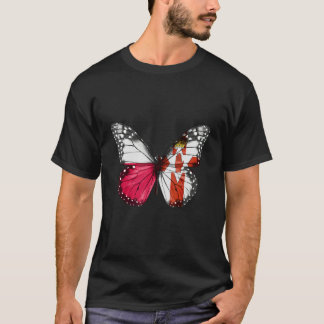 Camiseta Borboleta da Bandeira Irlandesa Polonesa