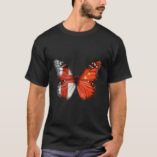 Camiseta Borboleta da Bandeira Sino-Inglesa