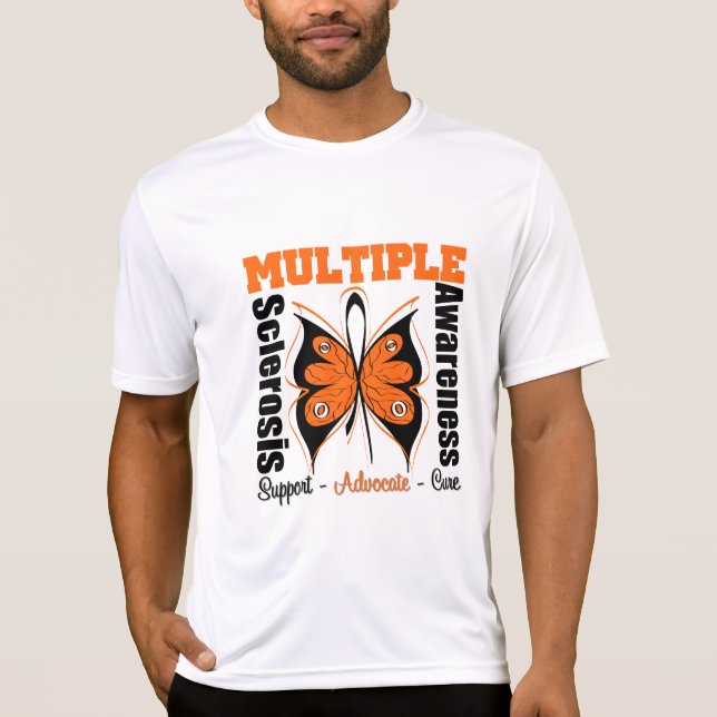 Camiseta Borboleta da consciência da esclerose múltipla (Frente)