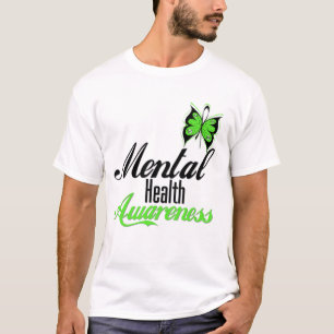 Camiseta Borboleta da consciência da saúde mental