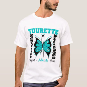Camiseta Borboleta da consciência da síndrome de Tourette