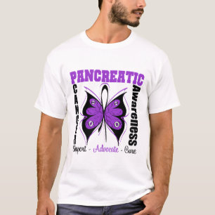 Camiseta Borboleta da consciência do câncer de pâncreas