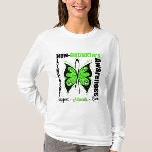 Camiseta Borboleta da consciência do linfoma de