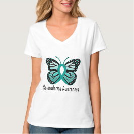 Camiseta Borboleta da consciência do Scleroderma