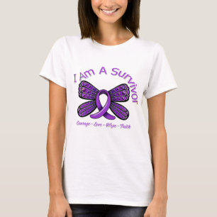 Camiseta Borboleta da epilepsia eu sou um sobrevivente