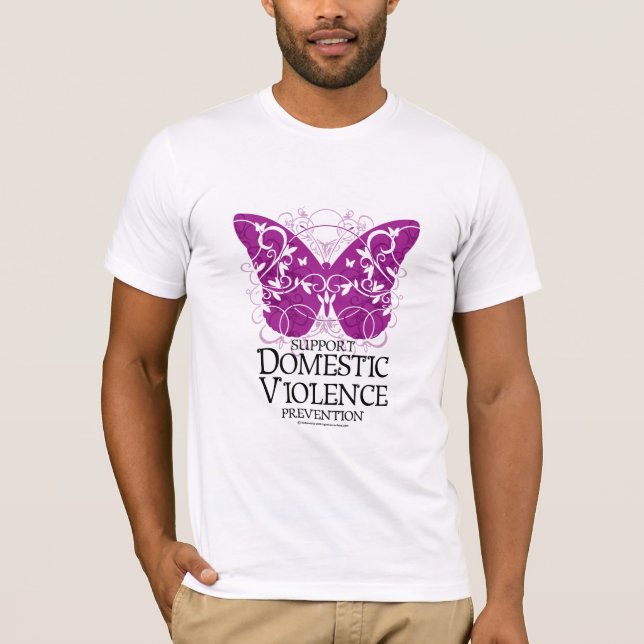 Camiseta Borboleta da violência doméstica (Frente)