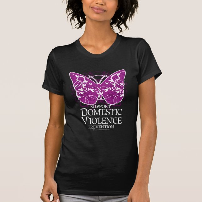 Camiseta Borboleta da violência doméstica (Frente)